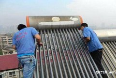 南京金陵小区太阳能热水器维修换上下水管 换电加热
