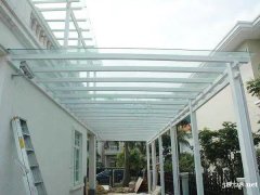 钢结构雨棚设计铝合金挡雨棚安装阳光棚遮阳棚